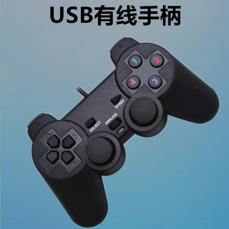 PS2外形游戏手柄 208USB有线手柄 PC街机游戏控制器游戏机配件-图1