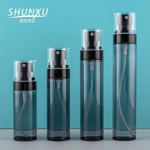 现货60ml80ml100mlpet塑料透黑按压细雾小喷瓶极细定妆喷雾分装瓶 - 图0