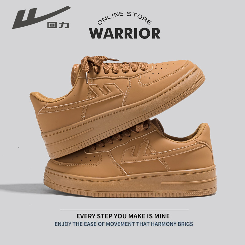 Warrior/回力小白鞋女2024新款秋季空军1号厚底休闲运动板鞋女鞋
