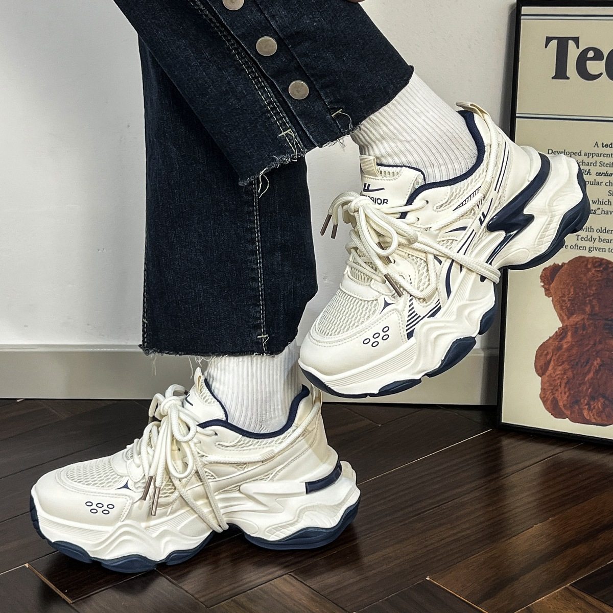 Warrior/回力女鞋2025新款秋季厚底百搭运动鞋时尚休闲学生老爹鞋,淘宝优惠券,粉丝福利购,淘宝优惠卷