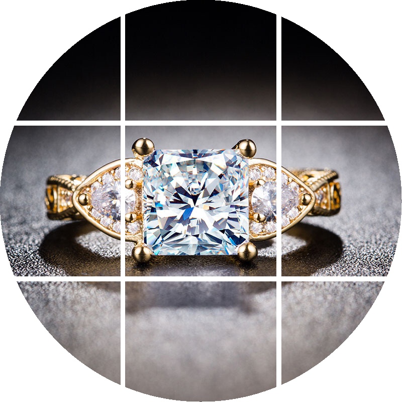 婚礼镀18k金镀银时尚锆石戒指 傲彩戒指/指环