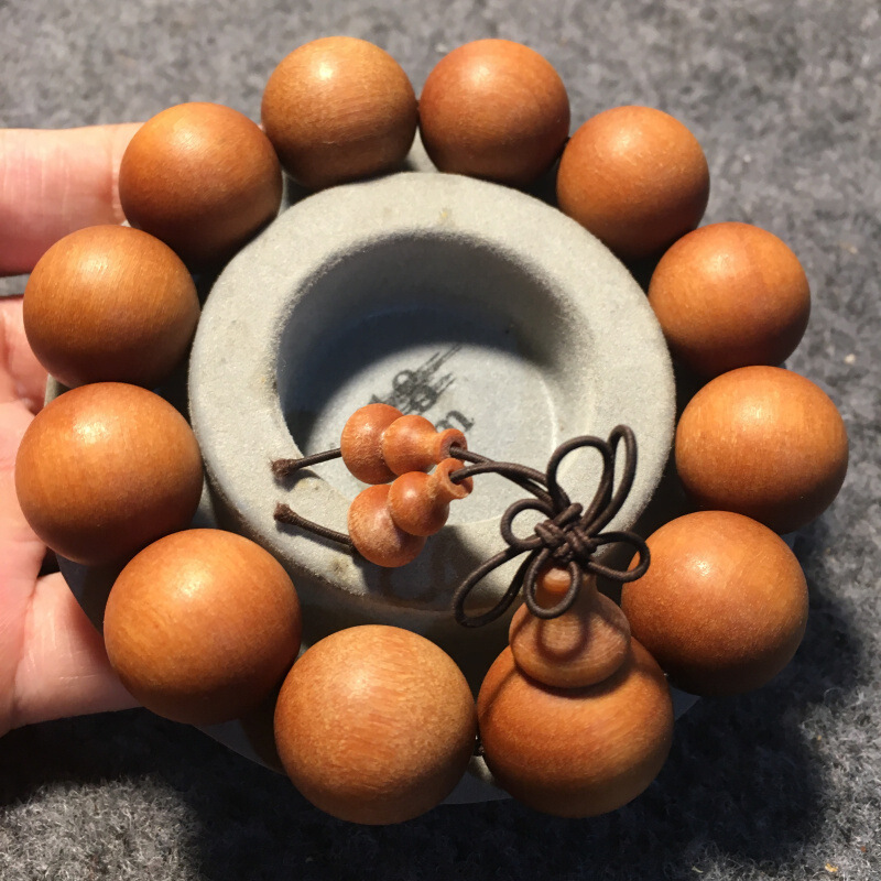 抖音同款巴布亚老山檀香20mm 10手链 傲彩手串/宝珠