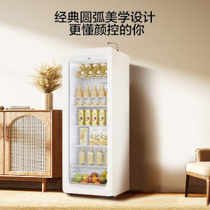 海尔冰吧小型家用红酒饮料冷藏柜水果保鲜玻璃门展示柜88/150L升
