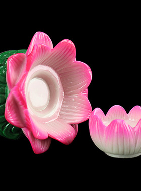 烛台供佛莲花灯座多功能树脂七星酥油座蜡烛灯座供灯盏长明灯