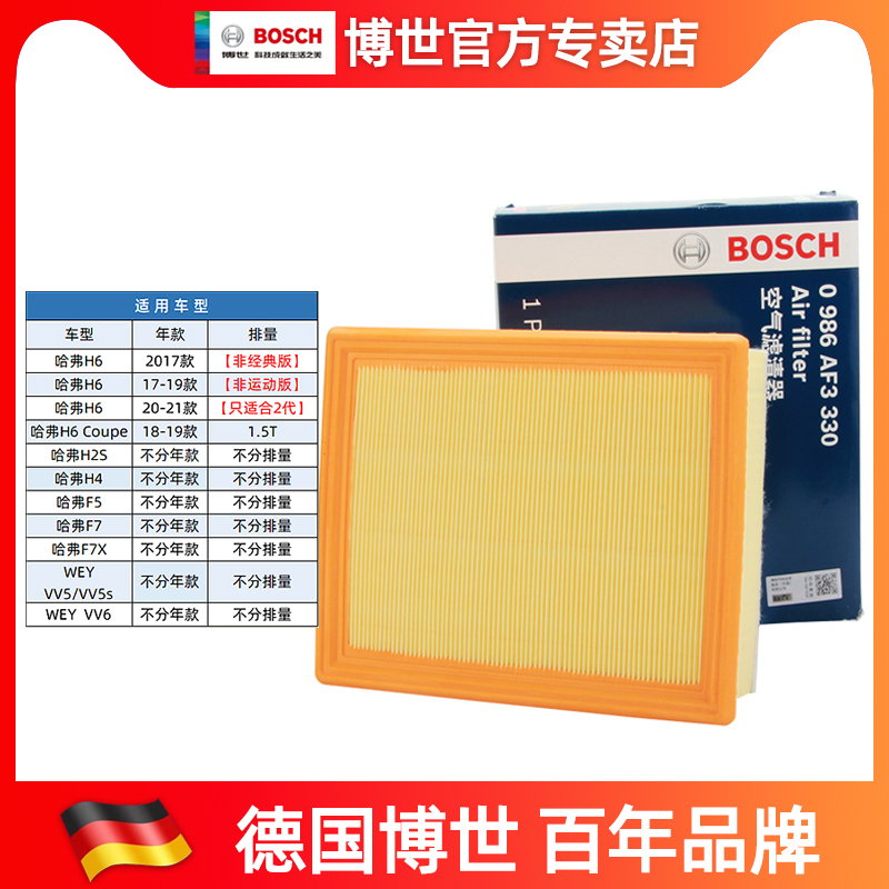 适配17-20款新哈弗佛h6格博世滤芯 bosch博世尚配空气滤芯