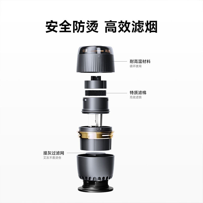 HITH星曼家用全身艾灸盒随身便携式明火艾灸罐熏蒸热敷艾灸随身灸