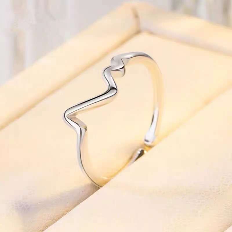 925纯银一对求婚开口男女情侣戒指 恒林饰品戒指/指环