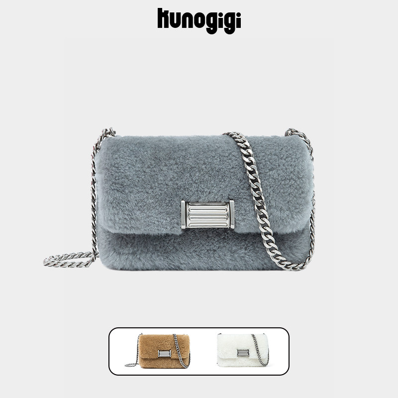 kunogigi /古良吉吉毛毛fufu斜挎包 古良吉吉女士包袋
