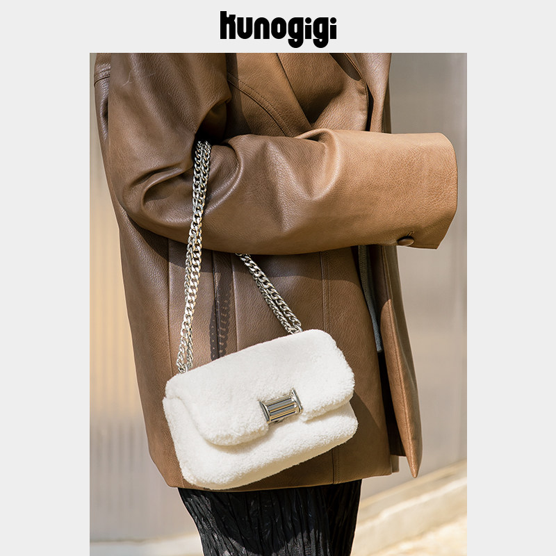 kunogigi /古良吉吉毛毛fufu斜挎包 古良吉吉女士包袋