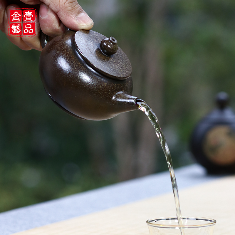 建水紫陶壶泡茶壶柴烧壶陈朝超老师/柴烧泡茶壶系列（180-220ml）-图0