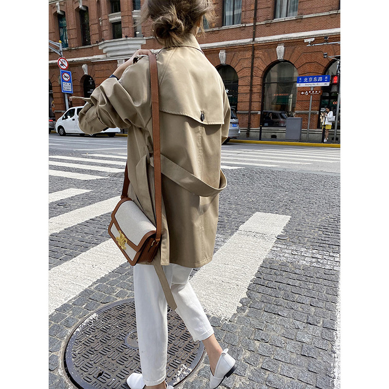 小个子短款卡其色2022春秋新款风衣 myblun风衣