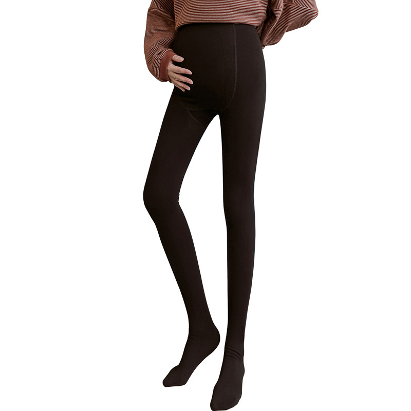 纯棉孕妇春秋款外穿托腹薄绒打底裤 魔法鹿孕妇打底裤