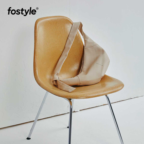 fostyle®香蕉包小号休闲牛皮牛角包斜挎包饺子包真皮白色女款 - 图2