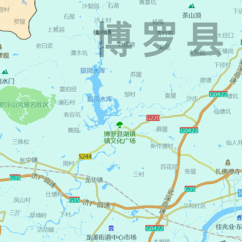 惠州市地图可订制新款广东省电子版JPG格式1.1米高清图片素材