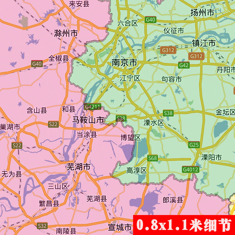 华东区行政地图电子版新款JPG格式1.1米创意抽象平面画素材图片