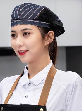 厨房服务员帽子牛仔夏季