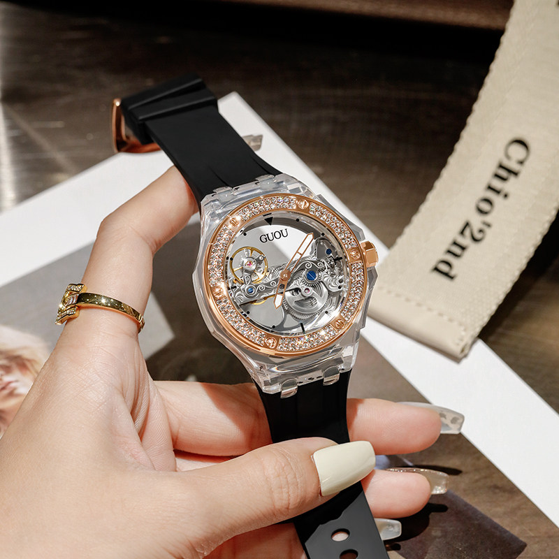 guou正品女款小众2021年新款机械表 古欧老林国产腕表