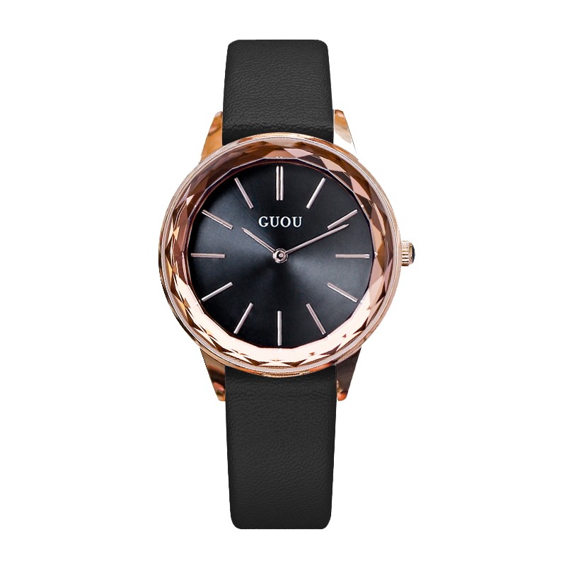 guou女士潮流防水韩版简约气质手表 古欧老林国产腕表