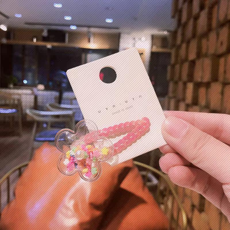 抖音新款pvc软陶小花亮片款bb夹 玄翠峰发饰