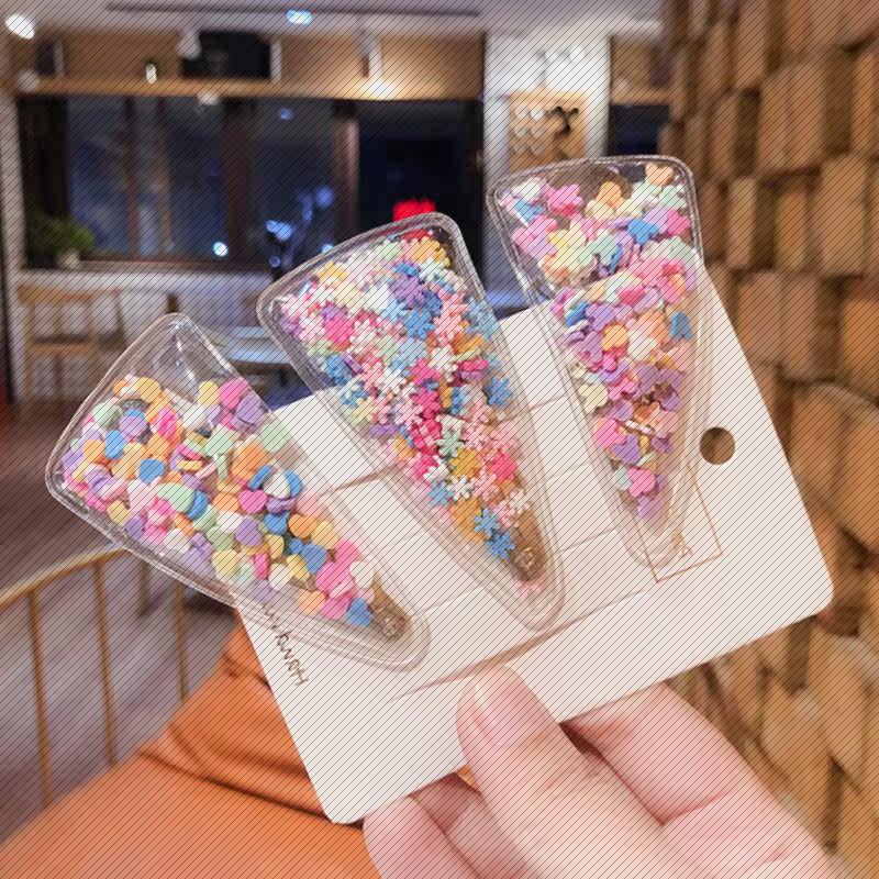 抖音新款pvc小星星糖果树脂款bb夹 玄翠峰发饰