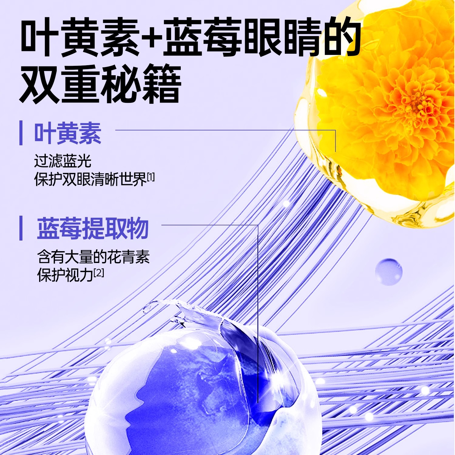 红桃K宝宝乐叶黄素酯果胶软糖1盒儿童成人叶黄素软糖蓝莓果胶软糖