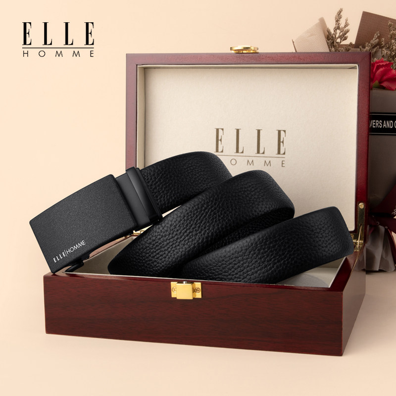 elle homme男士高档年轻人真皮腰带 ellehomme千乐禧腰带/皮带/腰链