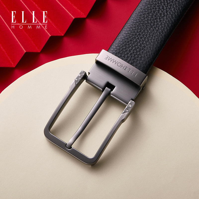 法国elle homme真皮2022新款皮带 ellehomme千乐禧腰带/皮带/腰链