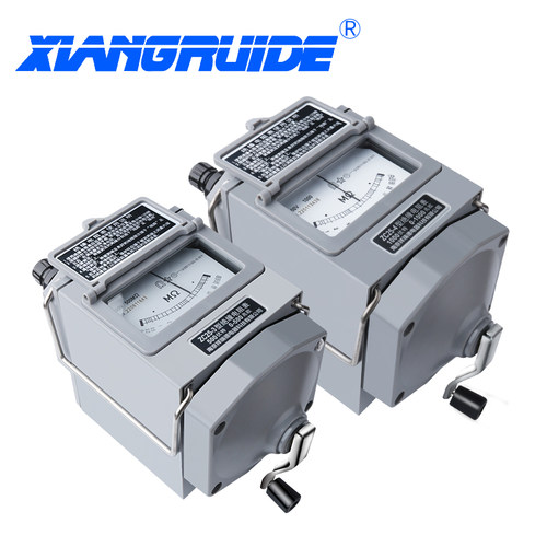 祥瑞德电工摇表500v兆欧表1000伏绝缘电阻测试仪手摇电阻表检测表 - 图3