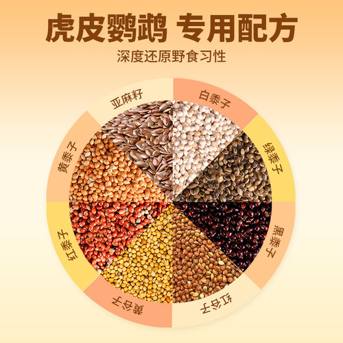 虎皮鹦鹉专用饲料鸟粮黄谷子带壳小米亚麻籽鸟食混合粮小型谷黍子 - 图1