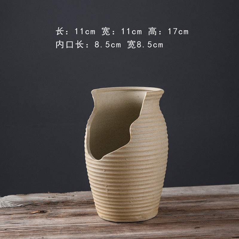 老庄多肉花盆陶瓷粗陶切口创意个性的复古盆透气高盆特价清仓盆栽,淘宝优惠券,粉丝福利购,淘宝优惠卷