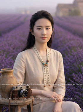 温柔气质米色腰果花串珠丝巾项链