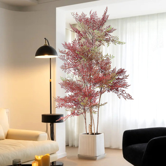 Simulated green plants Nantian Bamboo room living room high-end light luxury decorative ornaments advanced bionic green plants floor-standing potted plants