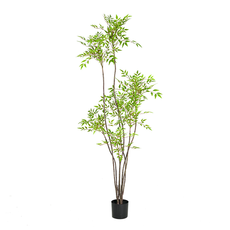 仿真高绿植南天竹仿生树客厅假服装店植物盆栽客厅摆件落地花室内
