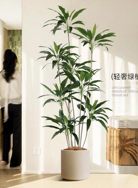 恋柚仿真绿植高端轻奢盆栽天鹅绒