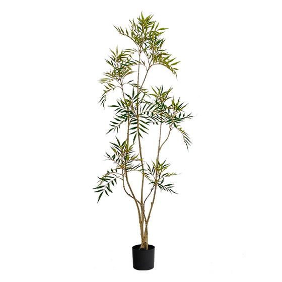 The top ten contributions of simulated green plants, indoor living room TV cabinet, antique style large floor-standing bionic plant potted fake tree