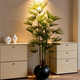 Simulated green plant Jinshan Brown high-end light luxury decorative ornaments indoor bionic plant potted living room floor-standing atmosphere tree