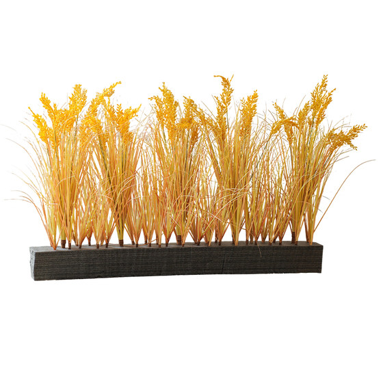 Simulated green plants, rice ears, fake bouquets, rice and wheat ears landscaping