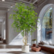 Simulated green plant elm money tree indoor large decorative ornaments shop window money banyan floor potted bionic plant