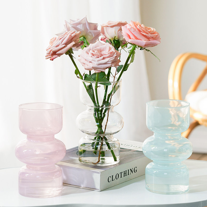 简约创意不规则网红ins韩国风黑色玻璃花瓶插花透明北欧装饰摆件,淘宝优惠券,粉丝福利购,淘宝优惠卷