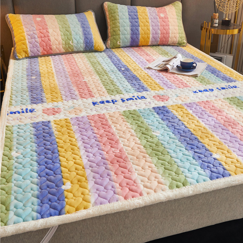 洁丽雅冬季a类羊羔牛奶绒家用床垫 洁丽雅床上用品床垫/床褥/床护垫/榻榻米床垫