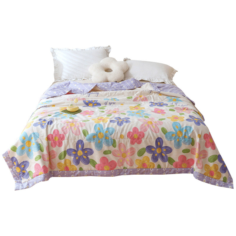 洁丽雅全棉四件套单人夏季薄被子 洁丽雅床上用品化纤被