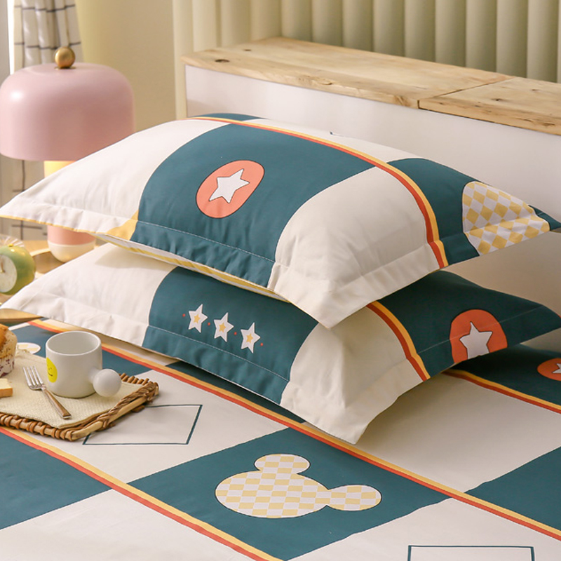 洁丽雅纯棉ins风一对装单人枕头套 洁丽雅床上用品枕套