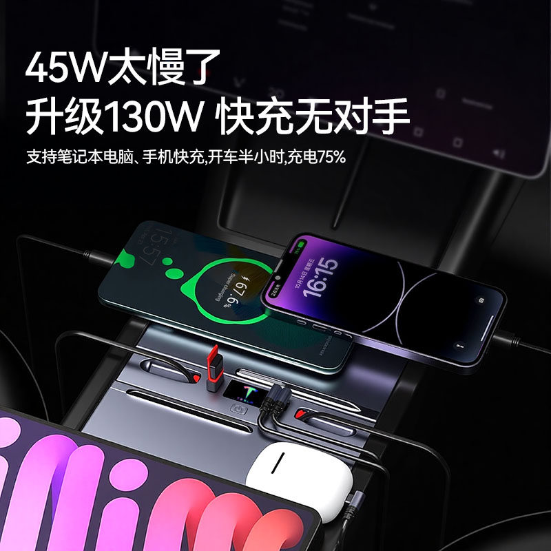 SY适用特斯拉拓展坞modely/3焕新版中控充电转接头车载扩展丫配件 - 图2