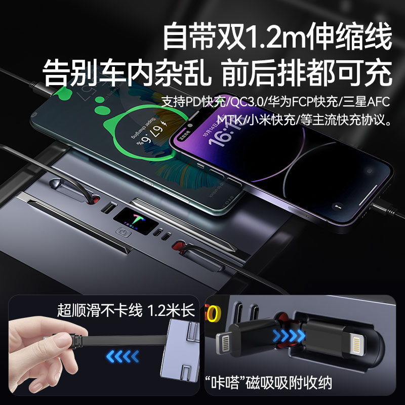 SY适用特斯拉拓展坞modely/3焕新版中控充电转接头车载扩展丫配件 - 图1
