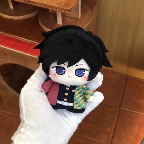 正版鬼灭之刃富冈义勇属性10cm棉花娃娃毛绒周边公仔可爱生日礼物 - 图2