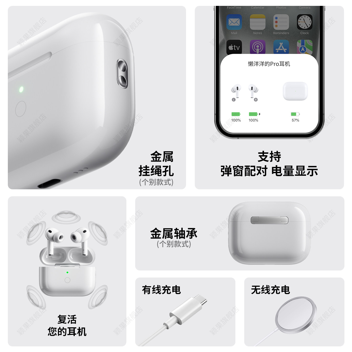 适用苹果耳机充电仓盒airpodspro1/2/3单卖无线蓝牙一二三代补配4 - 图1