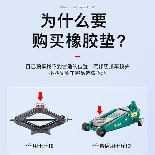 适用于特斯拉Model3/Y焕新版底盘千斤顶橡胶垫减震缓冲垫改装配件 - 图0