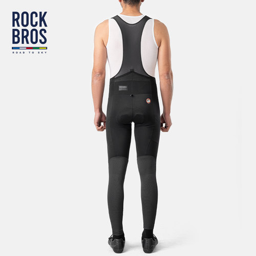 洛克兄弟天路系列背带骑行裤男速干透气夏季公路自行车骑行服长裤 - 图1