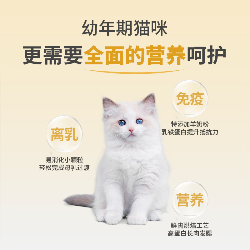 猫大圣S5幼猫烘焙专用猫粮低温鲜鸡肉兔肉2到4到12月奶糕幼小猫粮 - 图1