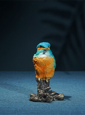 箐铜记《翠鸟》全铜摆件家居装饰品客厅玄关办公室高档酒柜工艺品